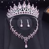Dronningkrone og smykkesett Brudetiaraer Hodeplagg Ball Kjole Bursdag Jenter Bryllupskjole Kostymesmykker Brudesett Tilbehør