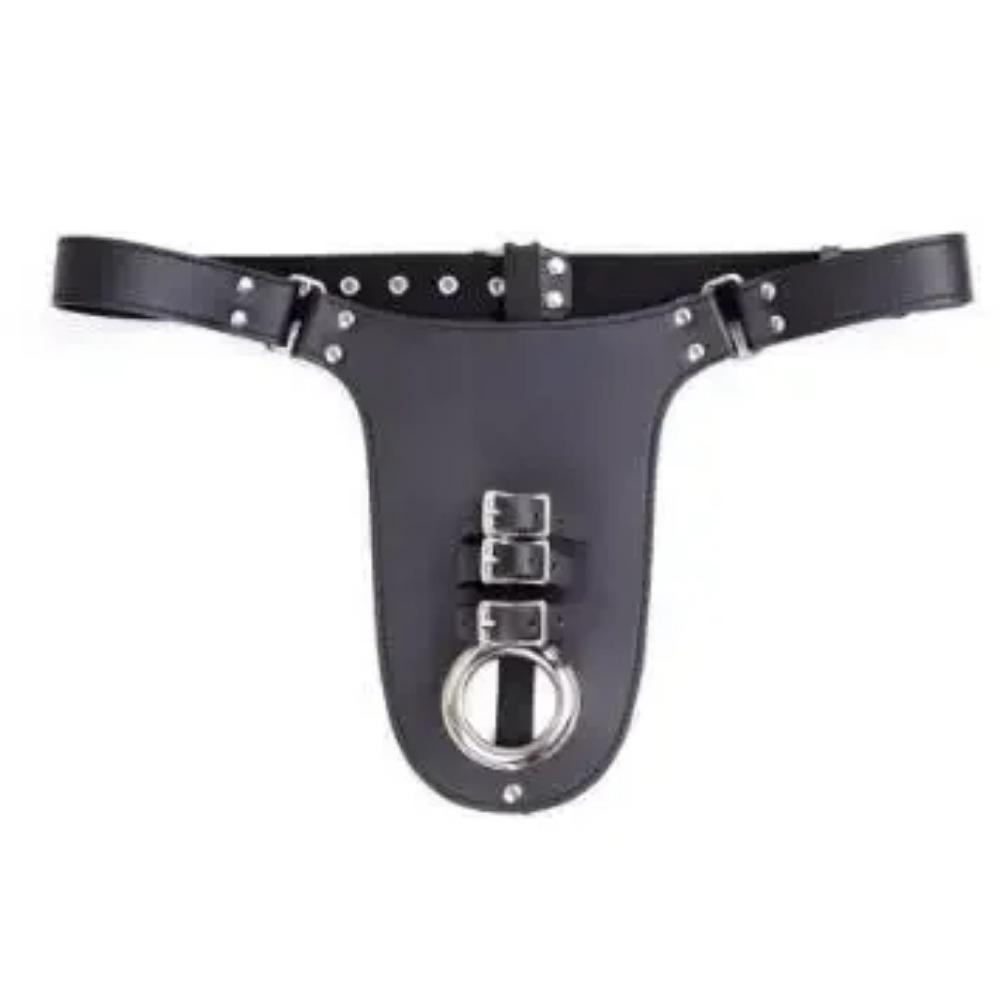 PU Leather Male Chastity Pants Cage Belt Device Sex Toys Underwear Lock Adult Erotic Penis Rings Penis Bondage Adult Products