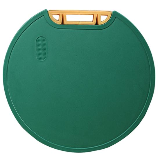 Round Chopping Board with Grinder Groove Double-sided Standing Food Grade Anti-slip Easy to Clean Vegetables Fruits Meat