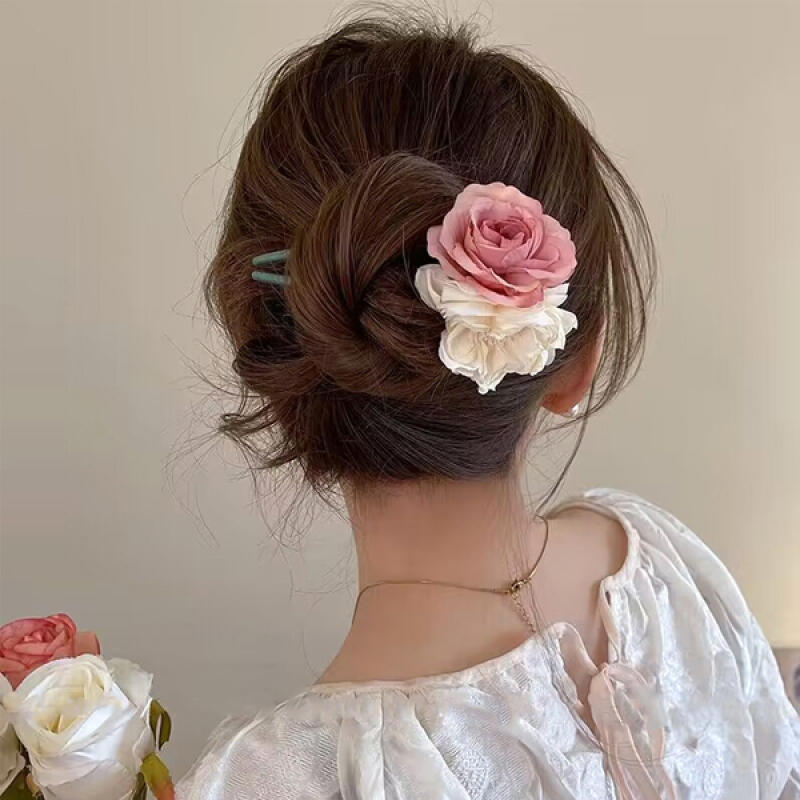 Avirit Flower Hairpin U-Shaped Updo Hair Clip Option 1
