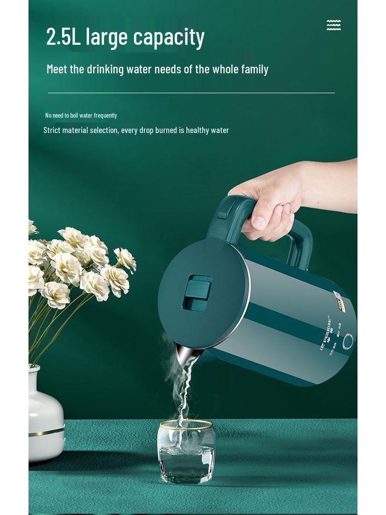 Durable Stainless Steel Electric Kettle - Large Capacity, Insulated, Thermostatic, New Model for Home Use