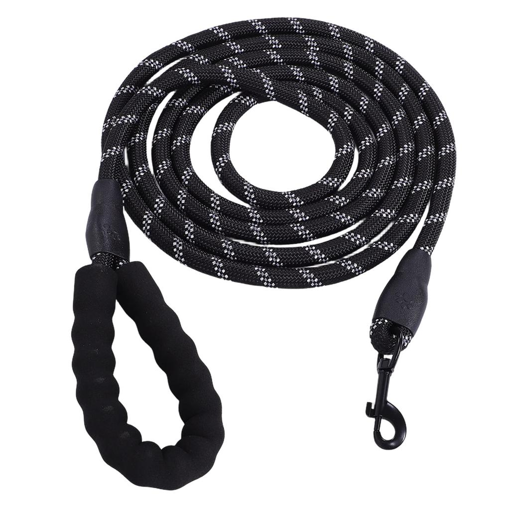 Dog Leash Reflective 9.84ft Nylon Rope Foam Padded Handle Pet Leash for Medium Large Dogs Walking Training