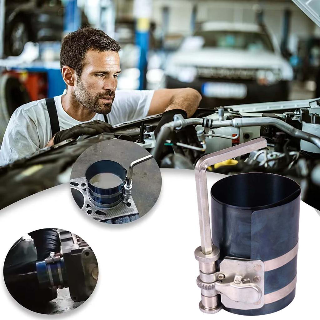 3/4/6 Inch Piston Ring Compressor, Car Engine Piston Ring Installation Maintenance Disassembly Clamp