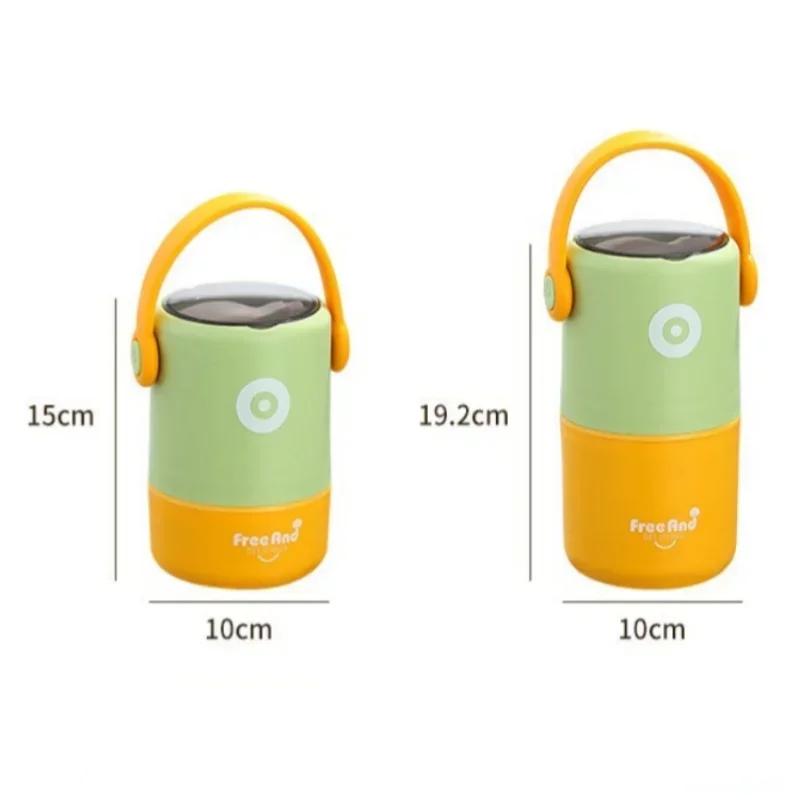 Portable Double-layer Lunch Box for Kids 304 Stainless Steel Insulated Bento Box with Handle Office Worker Food Containers