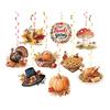 Thanksgiving Hanging Swirls Decorations Turkey Pumpkin Maple Leaves Cutouts Ceiling Streamers for Autumn Party Supplies Holiday Home Decor