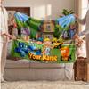 Bob der Baumeister Personalisierte Flanelldecke, Individuell Bedruckter Name, Warme Weiche Decke für Sofa Bett