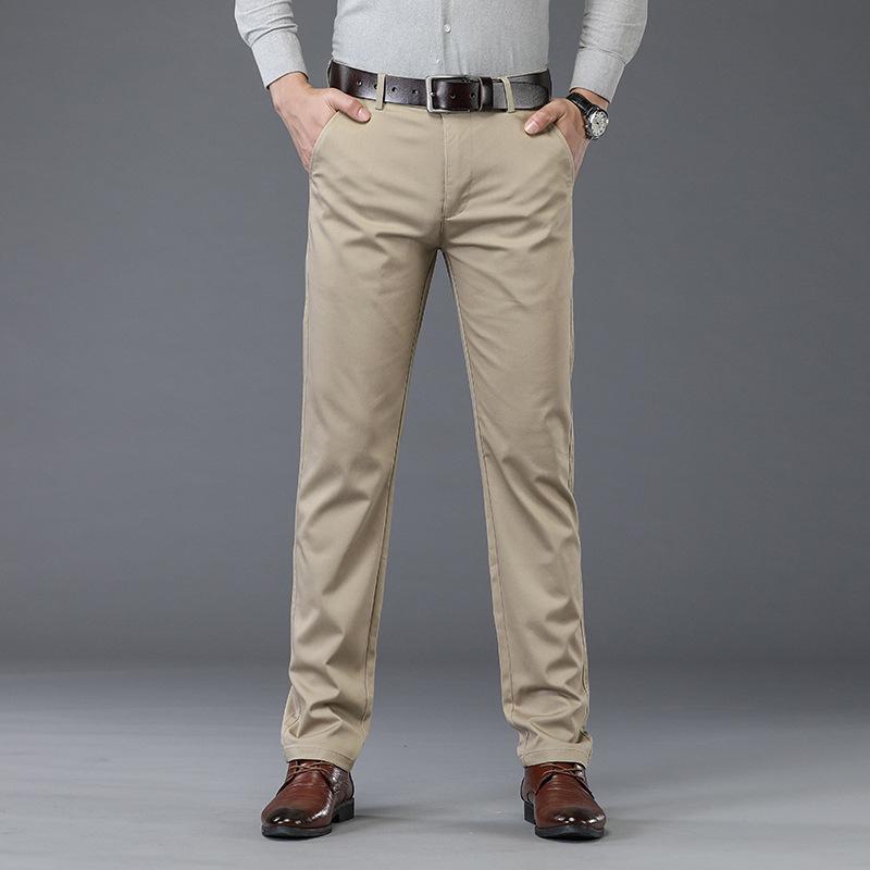 

2025 Мужские универсальные повседневные свободные прямые брюки на весну и осень Size 30 (23 inches) хаки