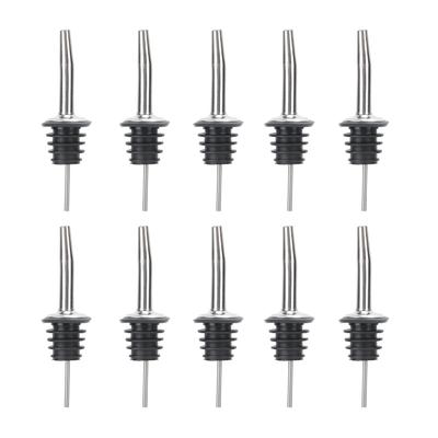 10Pcs 304 Edelstahl Wein Stopper Flasche Ausgießer Schnaps Spender Küche Bar Zubehör