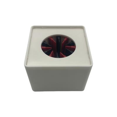Square Cube Mics Flag Station With Adjustable Cotton Insert Logos Display Area For Professional Interviews Got Recorder