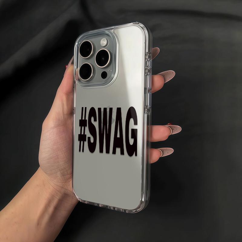Black And White Swag Phone Case For IPhone 17 17Air 11 12 13 14 15 16 17 Pro Max 16 Plus Cover Funda Bumber Coque