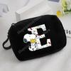 Snoopy Coin Purse Kawaii Cartoon Mini Wallet Man Woman Zipper Purse Fashion Anime Black Money Card Storage Bags Birthday Gift