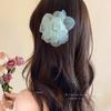 Pastoral Mesh Flower Hair Clip - Korean Temperament Duckbill Hairpin for Women