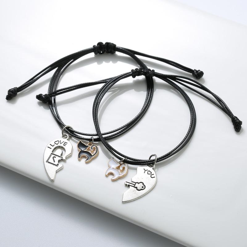 Couple Star Bracelet For Lover Women Men Hand Crafted Adjustable Rope Friends Relationship Matching Bracelets Jewelry Gift