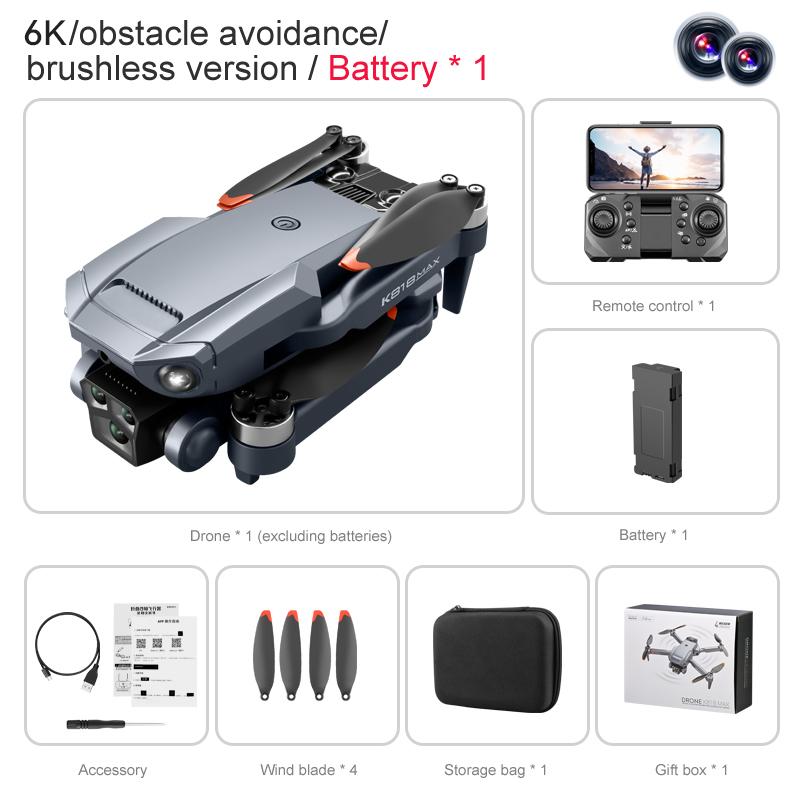 2026 K818 Max Drone 8K 5 Cameras Aerial Photography HD Camera Professional Brushless Motor 360°Obstacle Avoidance Folding 5G WIFI Quadcopter RC UAV