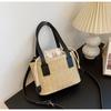Summer Korean Woven Handbag With Pu Material For Casual Vacation Women