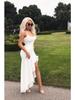 Summer Sexy Ruffle Irregular Backless Women's Suspender Dress