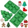 Christmas Silicone Molds Christmas Tree Santa Claus Gingerbread Men Snowmen Silicone Candy Molds Christmas Baking Molds
