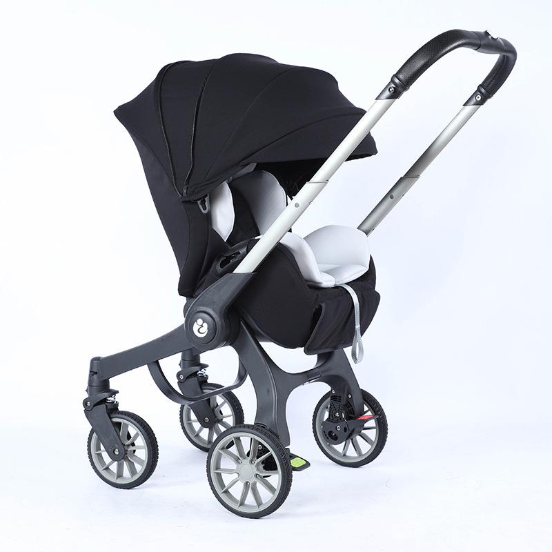Multifunctional Lightweight Foldable Baby Stroller with Bassinet and Two-Way Car Seat Compatibility