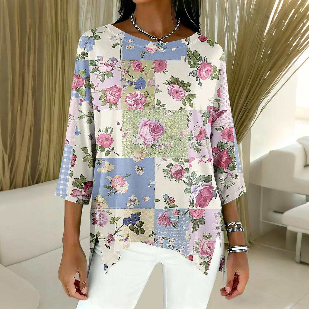 Women's 3/4 Sleeve Shirts Graphic Tees Shirts Casual Basic Tops Pullovers