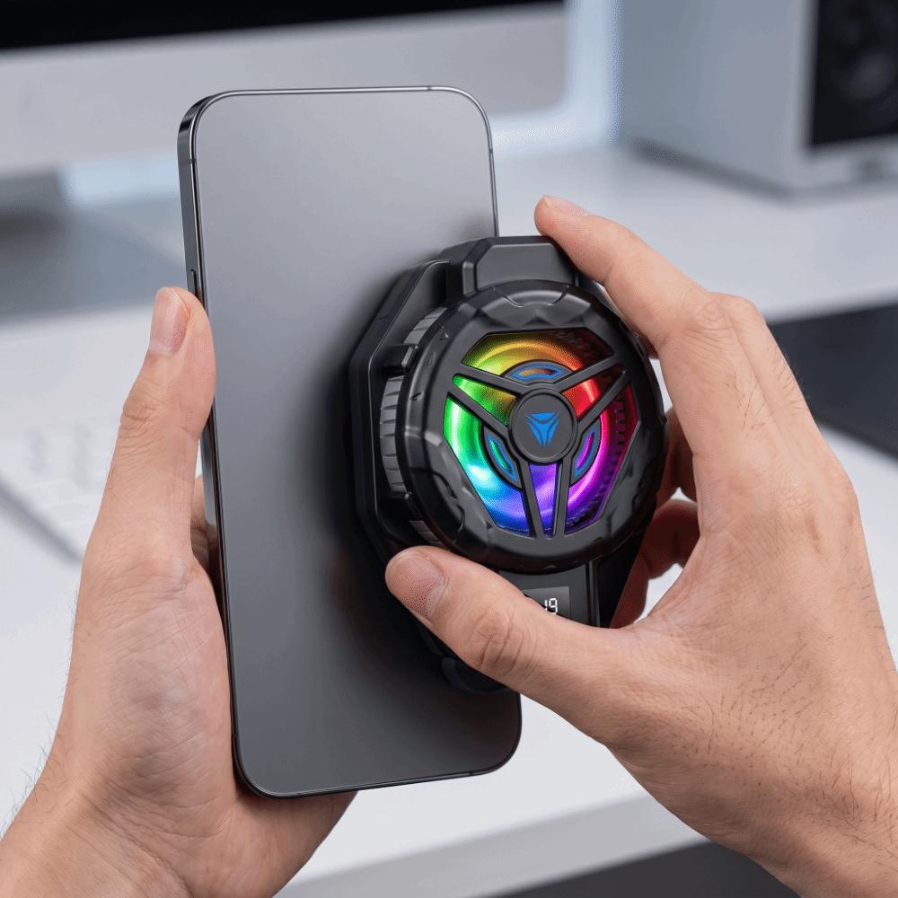 Back-Clip Mobile Phone Cooler 2 in 1 Mobile Phone Cooling Fan Phone Game Cooler Live Broadcast