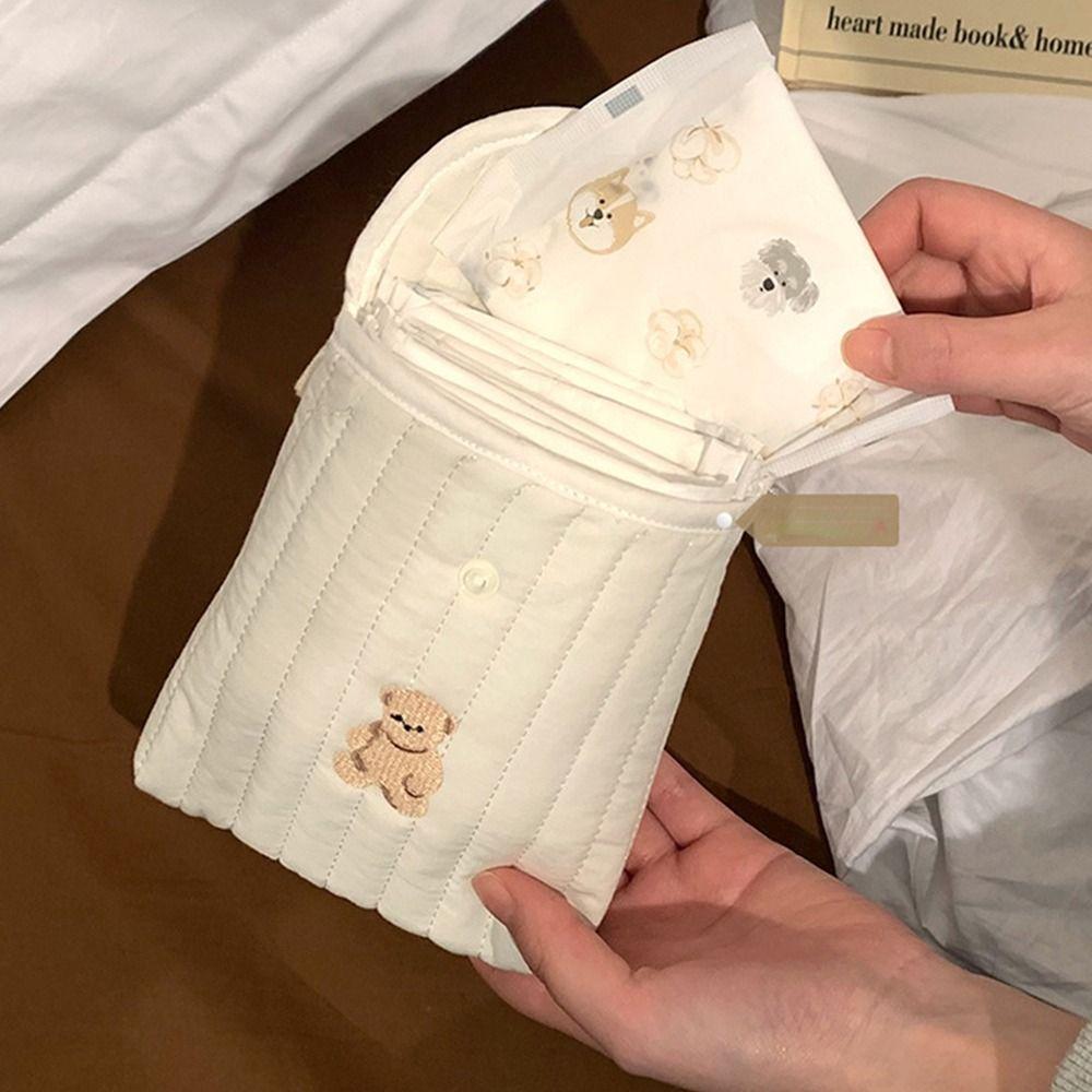 Bear Sanitary Napkin Storage Bag Cherry Rabbit Coin Purse Cute Mini Cosmetic Bag  Student