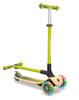GLOBBER Kickboard Flash Glowing 3 Wheel Wood Deck Foot Brake Outdoor Play Children Vehicle Kick Scooter Lime Green WLGB436106