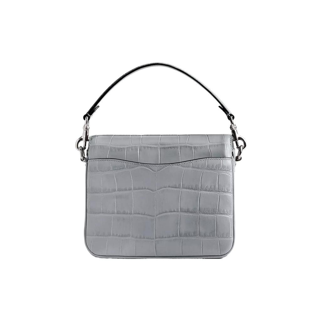 COACH Cassie Calfskin Small Square Bag, Handbag, Shoulder Bag, Crossbody Bag Small Women's Silver & Gray & Blue CP138-LHN19