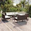Day and Night - Day and Night Garden Furniture Set 12 Pieces and Brown Synthetic Rattan Cushions