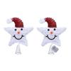 Festival Snowman Star Christmas Tree Toppers Warm Glowing Decoration Iron Crafted Tabletop Ornament