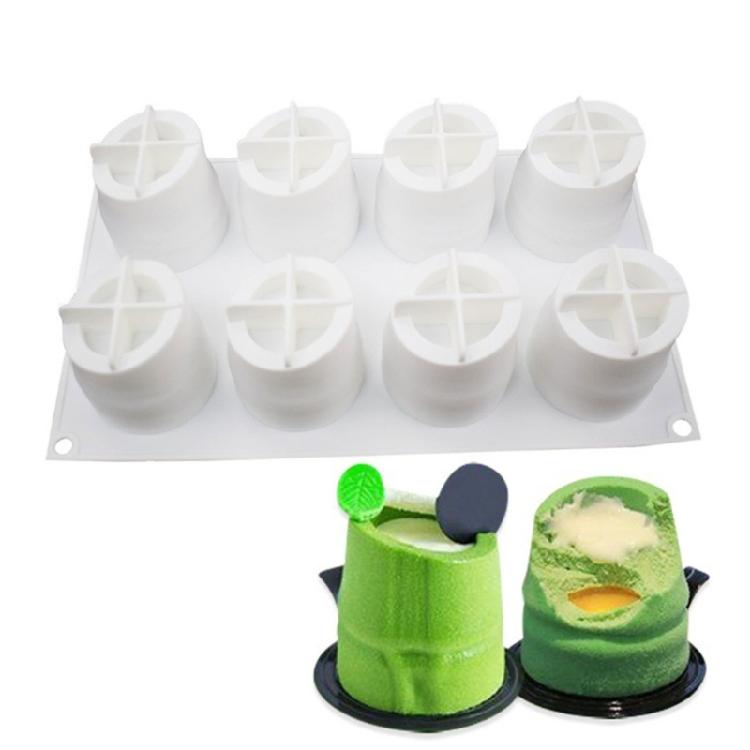 Easy Releases 8 Hole Bamboos Shape Silicone Molds Suitable For Mousse Cake Chocolate And DIY Baking Craft Projects