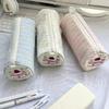 Decorative Pencil Case Strawberry Cake Roll Case, Large Capacity Cylindrical Pen Pouch, Girlish Desk Accessory Cute Stationery Storage Bag for