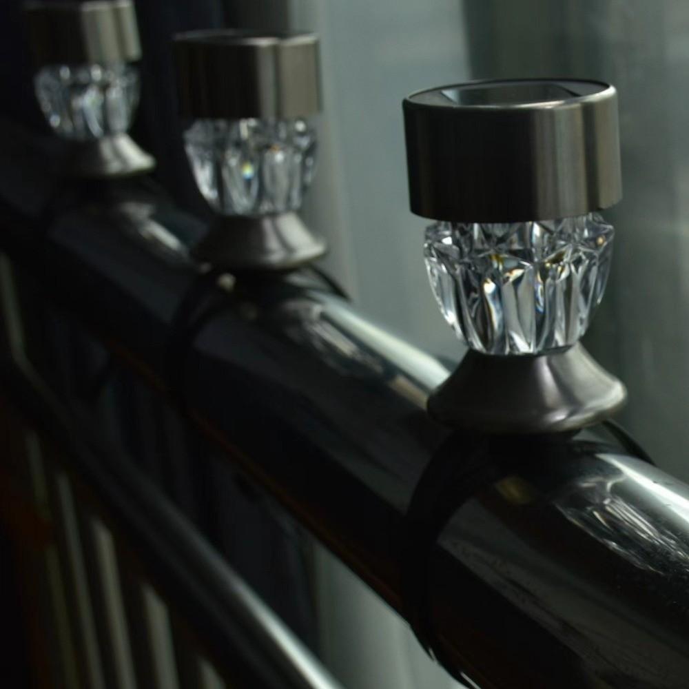 6pcs Solar Powered Ground Frame Lamp with Zip Tie Garden Lighting Pool Fence Light for Home Yard