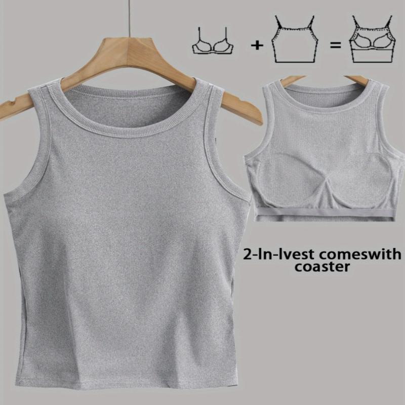

Summer Outdoor Date Cami for Women, Skin-Friendly Breathable, Slim Fit Stylish Sleeveless Top XXL сірий