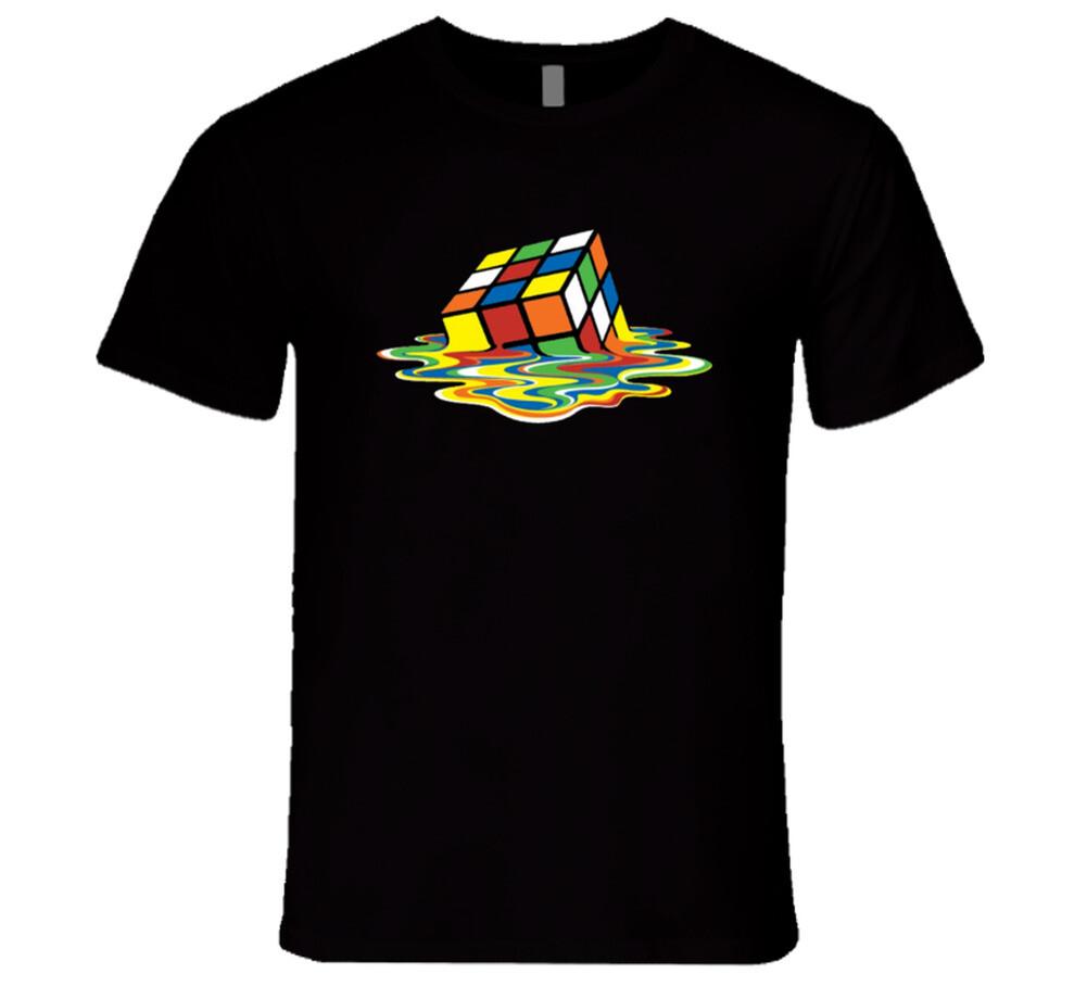 Melting Rubiks Cube Fun Sheldon Cooper Big Bang Theory TV Show T Shirt Mens Womens Tees Top