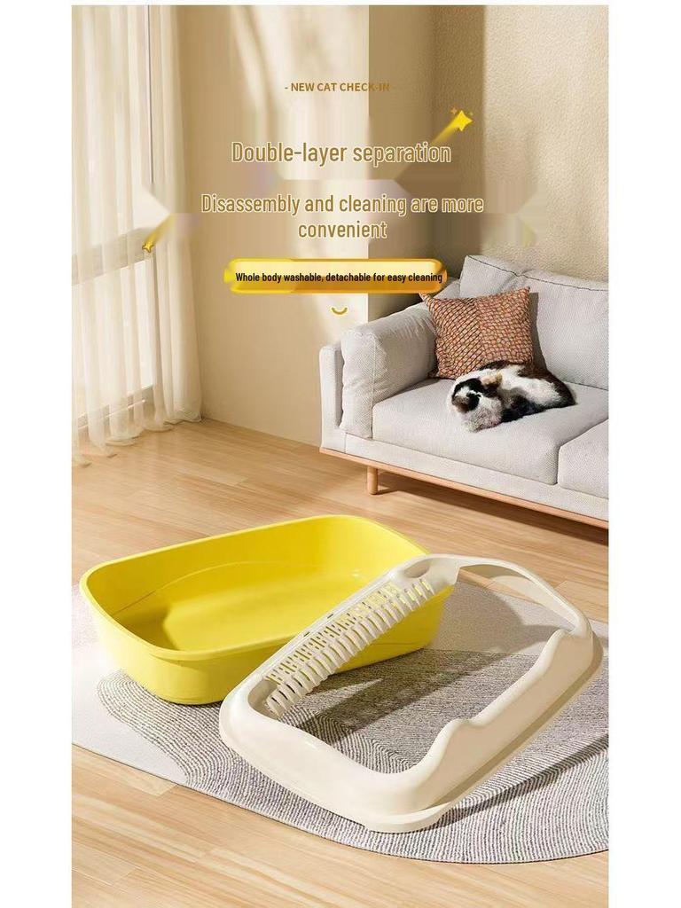 Halbgeschlossene geruchsdichte Katzen- und Hundetoilette