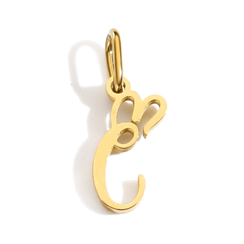 Gold-Plated Stainless Steel Alphabet Pendants for DIY Necklaces – Colorfast Jewelry Charms