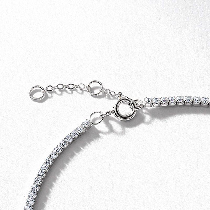 100% 925 Sterling Silver Tennis Bracelet Adjustable  5MM 0.5ct Moissanite Emerald Cubic Zirconia  Charm Bracelet for Women Gift