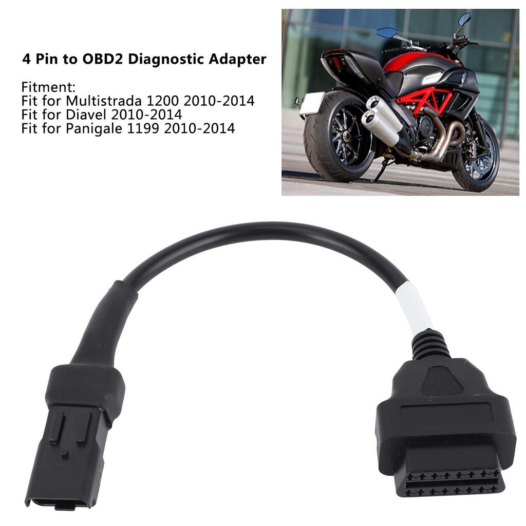 Diagnostic 4 Pin OBD2 Easy to Install ABS Material OBD2
