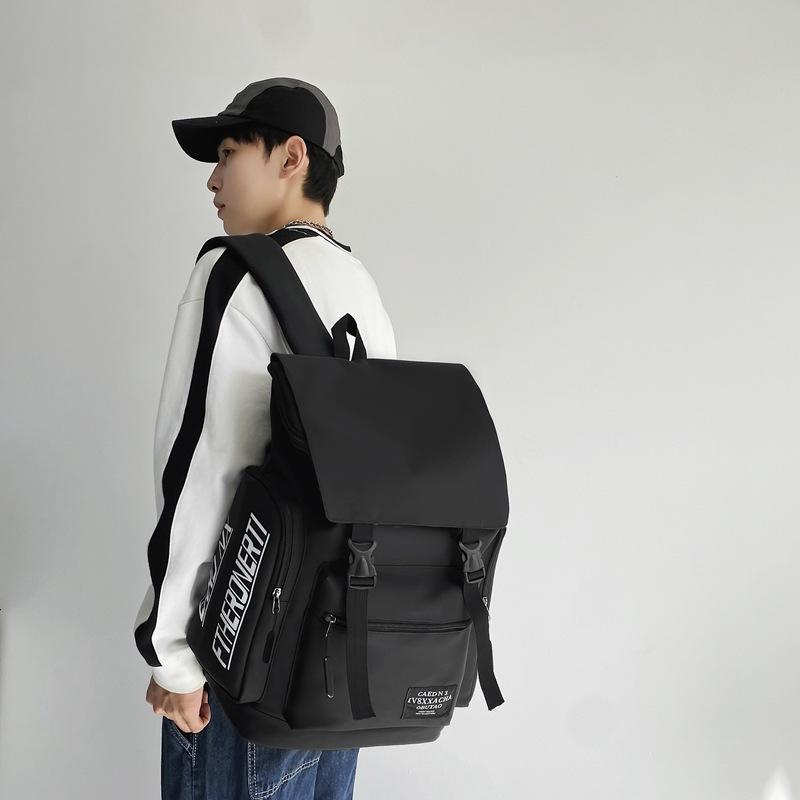 Schoolbag Backpack Men's Trendy Cool Versatile Large Capacity Personalized Travel Backpack Female Junior High School Student High School Student