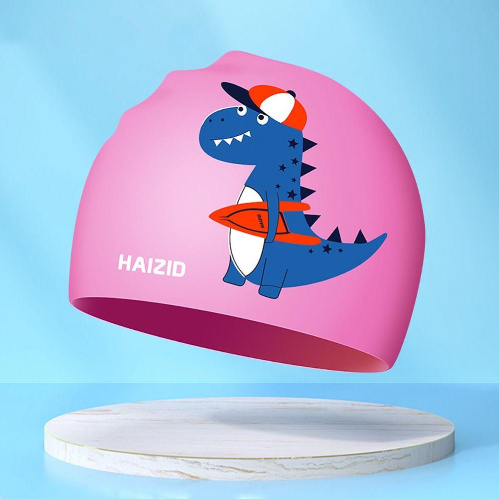 Elastic Kid Swimming Hat Silicone Bathing Hats Cap Water Sport Children Swimming Cap  Summer