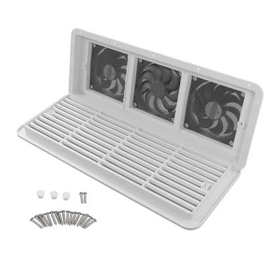 RV Větrací ventilátor 480x185mm Silný vítr Nízká hlučnost Vstup vzduchu Výstup Vzduchový odsávací ventilátor se síťkou filtru