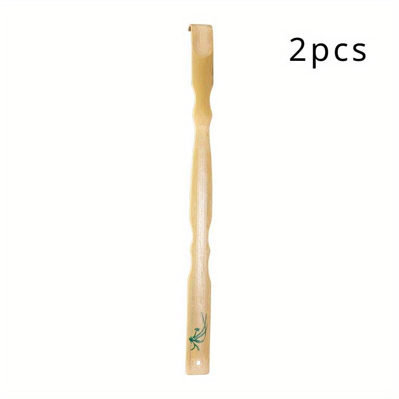2pcs Back Scratcher, Scratcher for Men Women Gift, Curved Long Handle Bamboo Back Scratcher, Ideal Massage Gifts for Mom and Dad