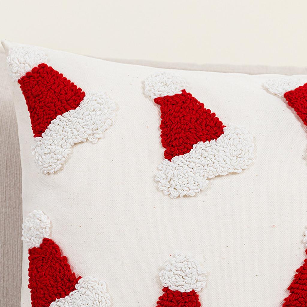 Holiday Cheer Pillow Case Winter Home Decoration Soft Cotton Fabric Cushion Case Christmas Home Sofa Enhancements