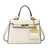 Simple Solid Color Women's Shoulder Bag, New Messenger Bag with Pendant, Women's High-end Handbag.