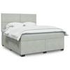 VidaXL Slat Bed Base and Mattress Light Grey 180x200cm Velvet 3290972
