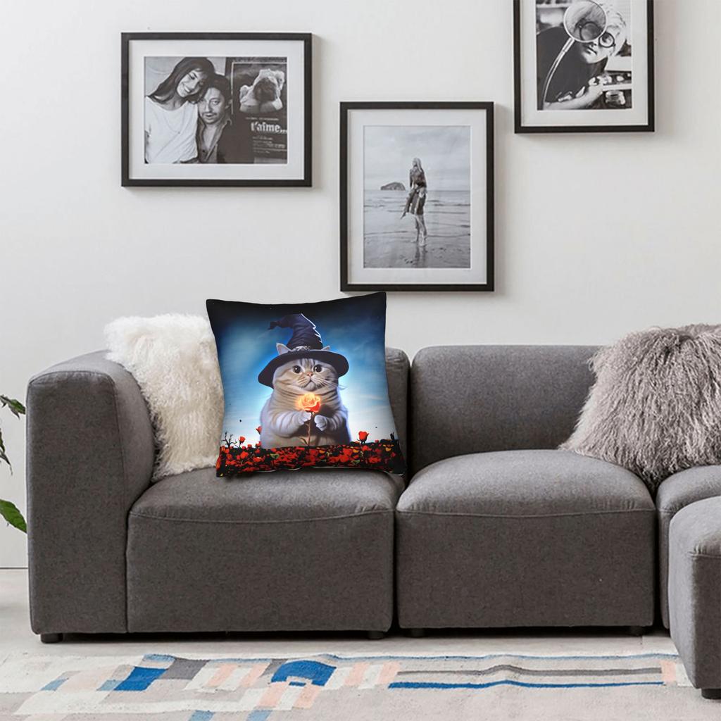 Cat Memes Funny Meme Print Pillow Case Cute Funny Pillow Cover Comfy Pillowcases For Couch Sofa Bedroom