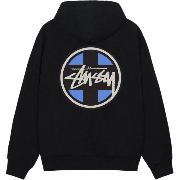 Stussy Cross Dot Hoodie Black Men Tops 1925112-BLAC