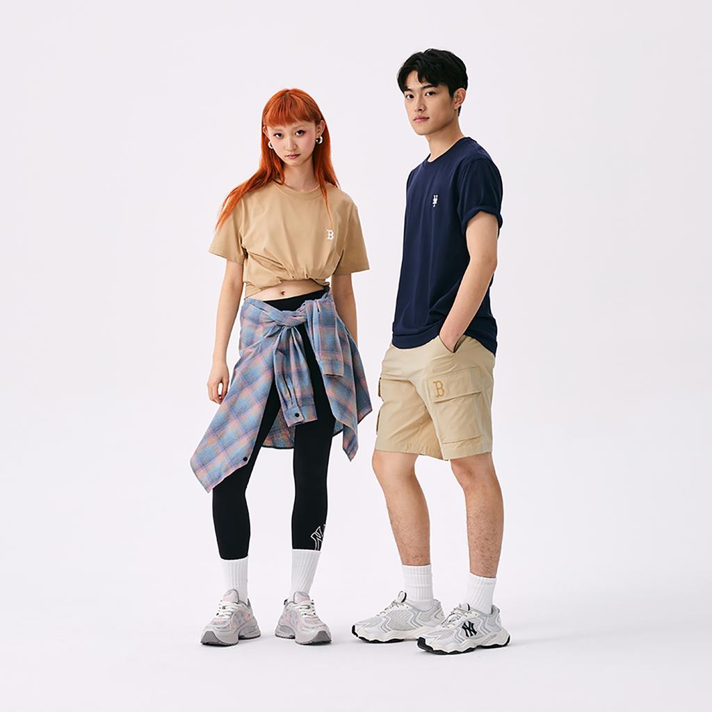 New MLB Boston Red Sox Basic Collection SS25 T Shirt Unisex Beige Yellow 3ATSB0153-43BGS