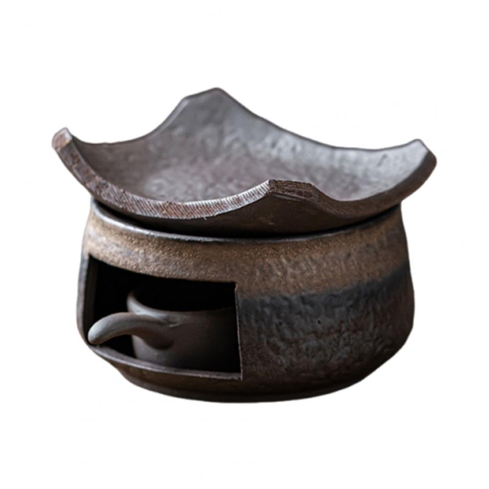 Wax Melt Burner Tea Warming Stove Ceramic Aromatherapy Candle Warmer Essential Oil Burner with Tealight Holder Handmade for Home