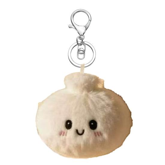 

Keychain Pendant Steamed Stuffed Bun Plush Doll Charm Soft Stuffed Key Holder Backpack Bag Accessory белый